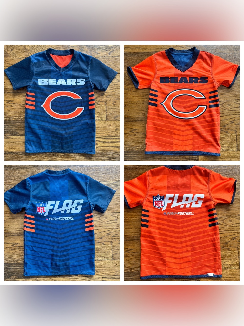 Bears Kids' Reversible NFL Flag Football Jersey - Navy & Orange